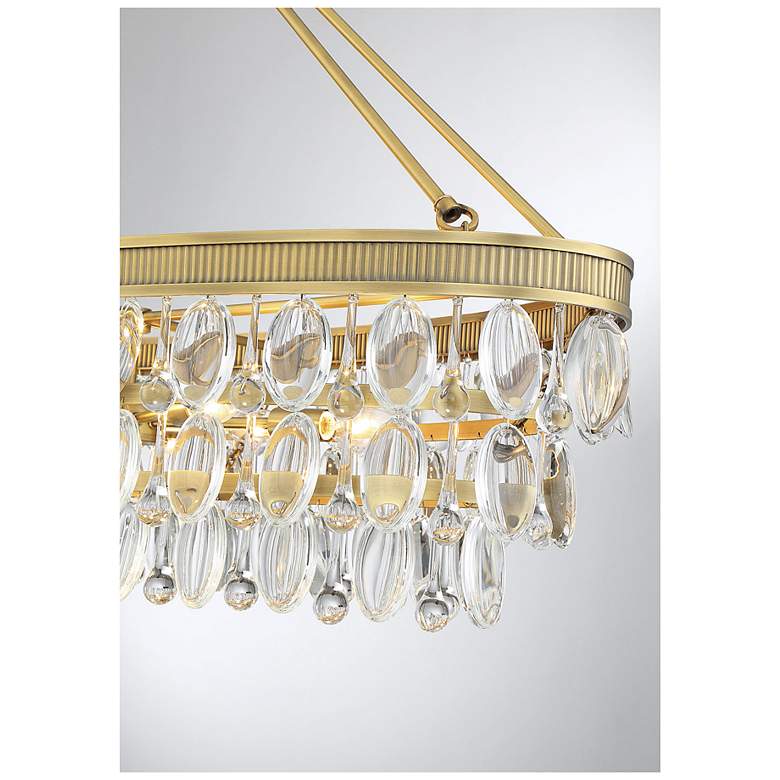 Image 7 Windham 8-Light Linear Chandelier in Warm Brass more views