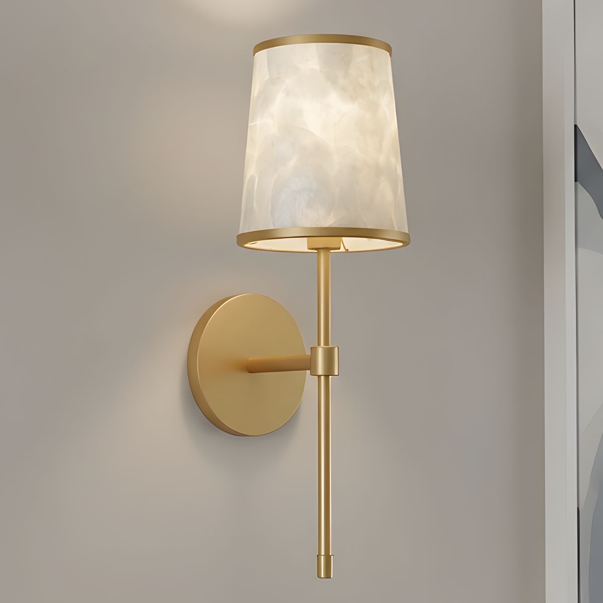 Thumbnail1 of Windley 1-Light Brushed Gold Wall Sconce