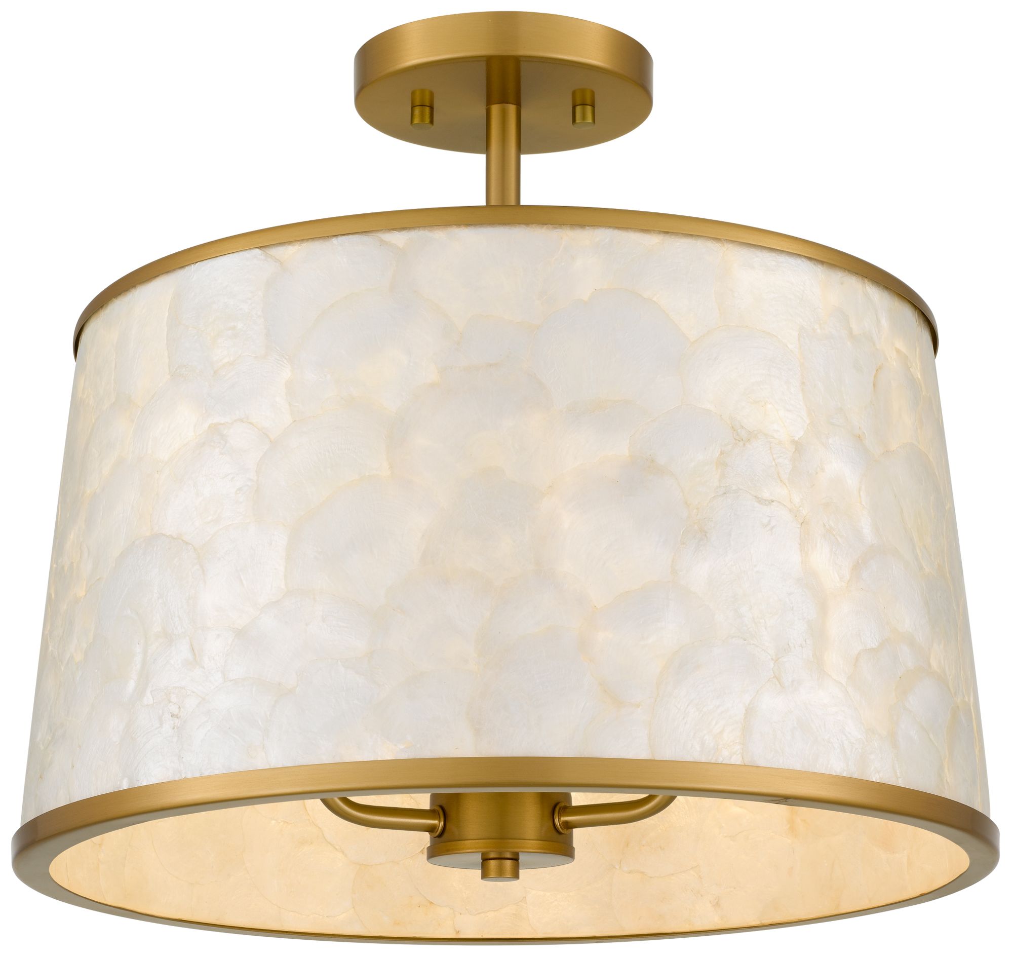 Thumbnail1 of Windley 3-Light Brushed Gold Semi-Flush Mount