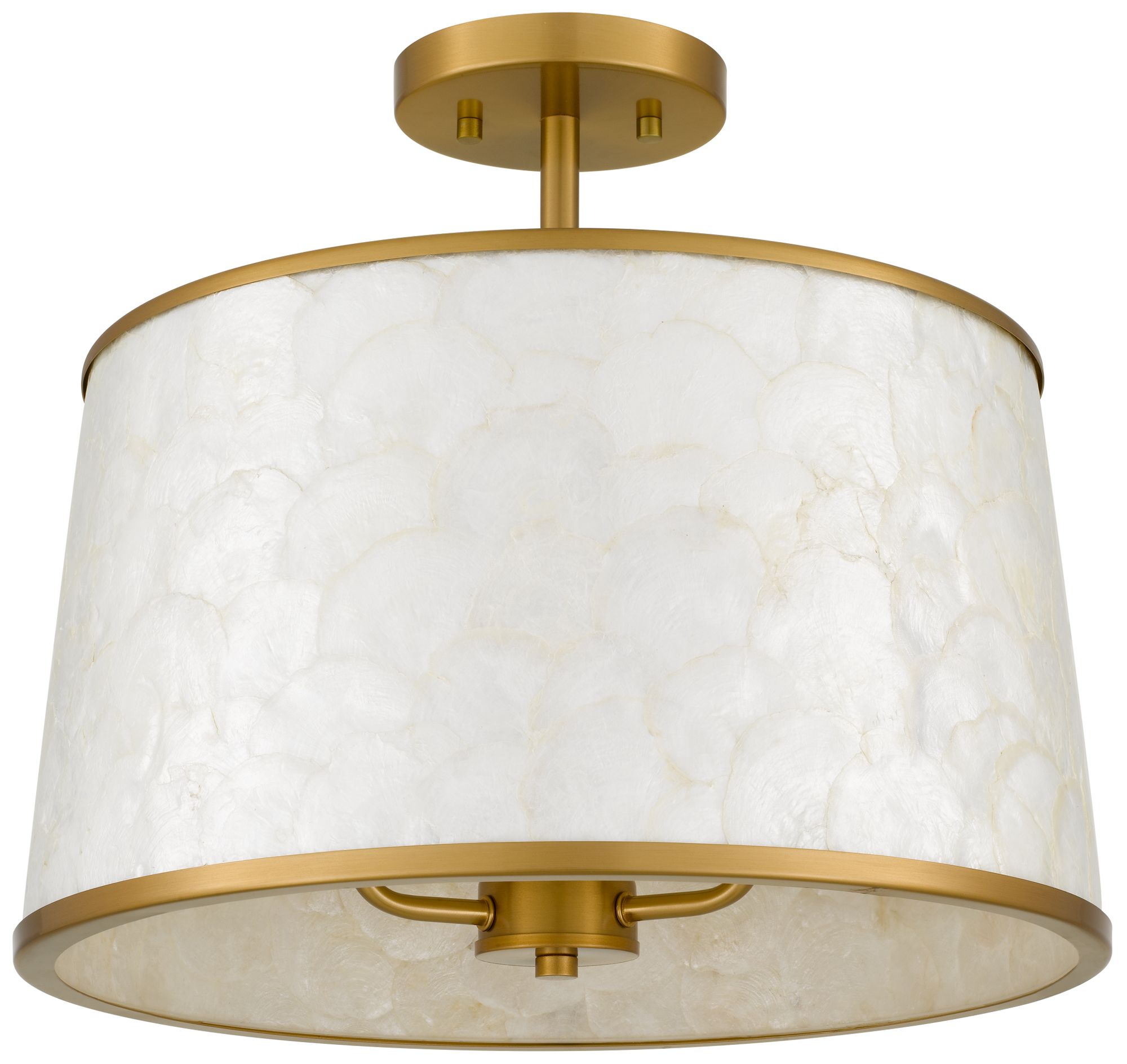 Thumbnail2 of Windley 3-Light Brushed Gold Semi-Flush Mount more views