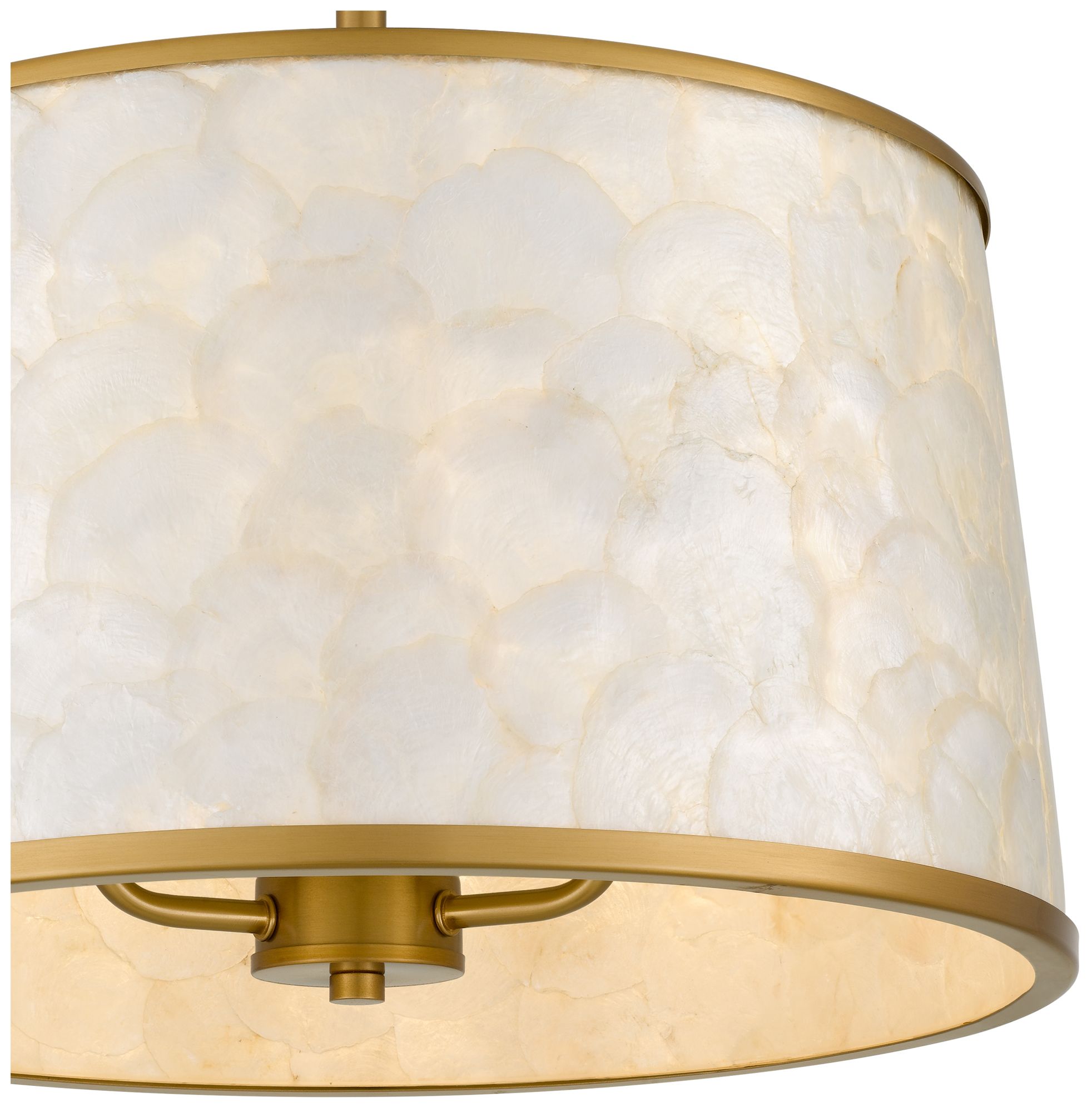 Windley 3-Light Brushed Gold Semi-Flush Mount