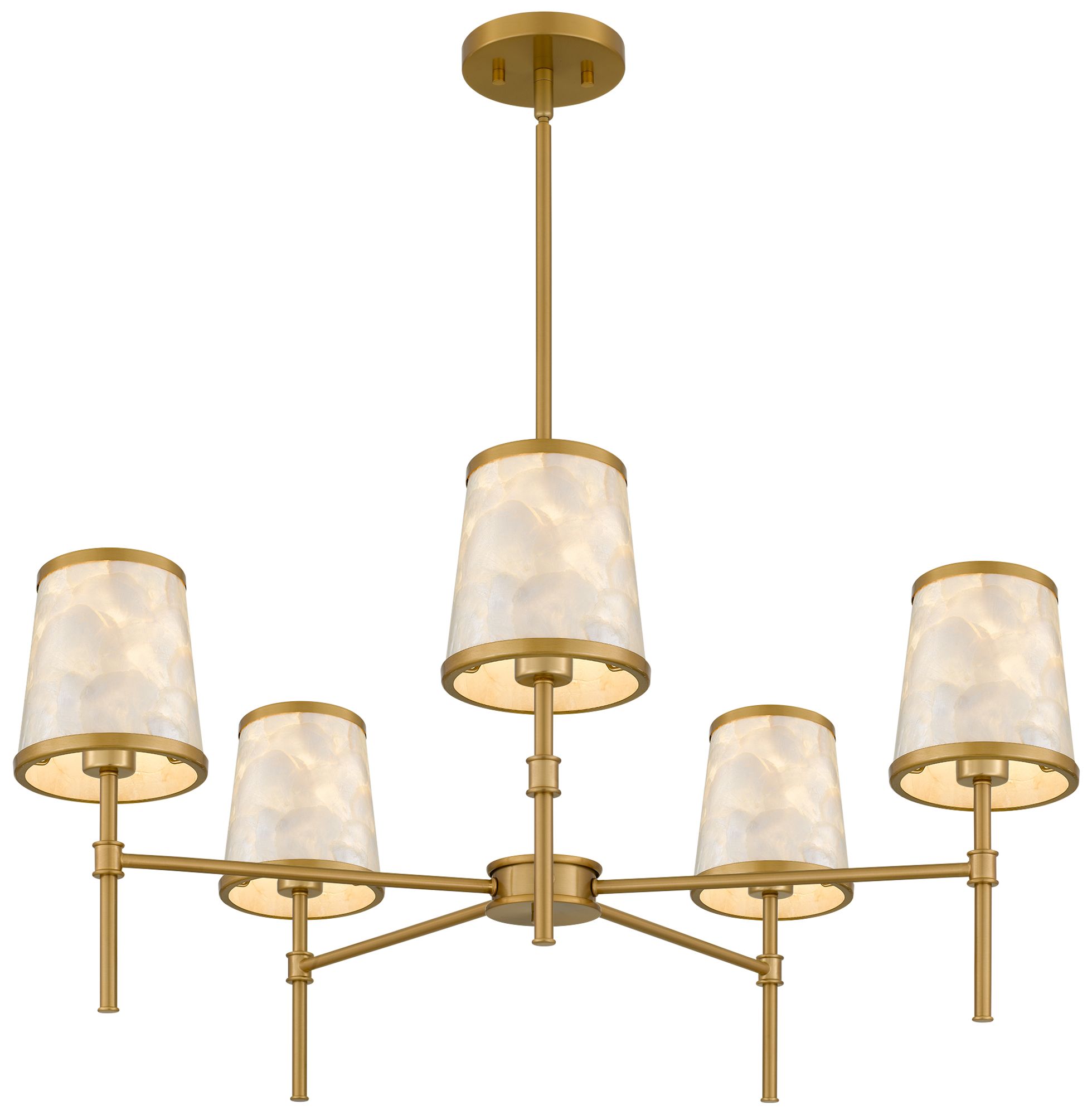 Image 5 Windley 5-Light Brushed Gold Chandelier more views