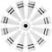 Windmill 27 1/2" Round Black and White Metal Wall Art