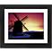 Windmill Sunset Black Frame Giclee 23 1/4" Wide Wall Art