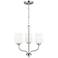 Windom 18" Wide Brushed Nickel 3-Light Pendant