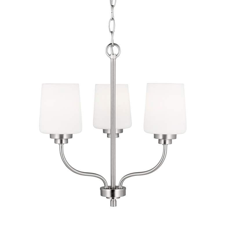 Image 2 Windom 18" Wide Brushed Nickel 3-Light Pendant more views