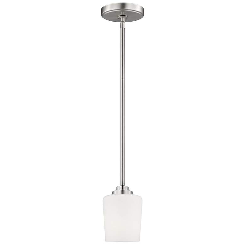 Image 1 Windom 4 1/4" Wide Brushed Nickel Mini Pendant