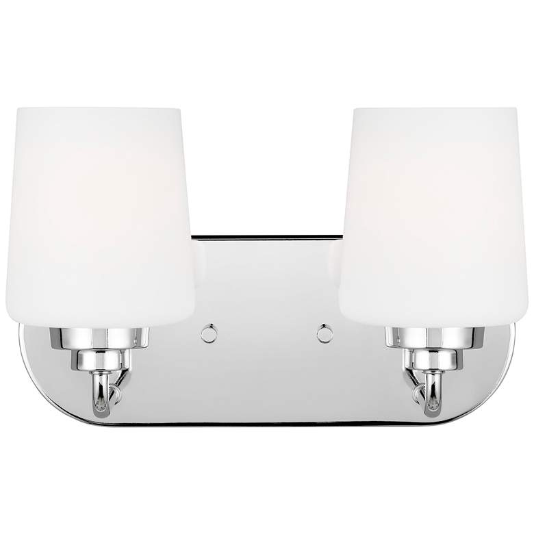 Image 1 Windom 7 1/2 inch High Chrome 2-Light Wall Sconce