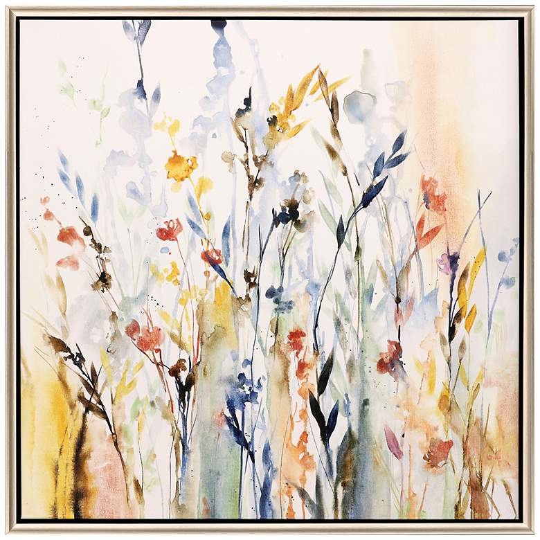Image 3 Window Art I 38" Square Wood Framed Giclee Canvas Wall Art