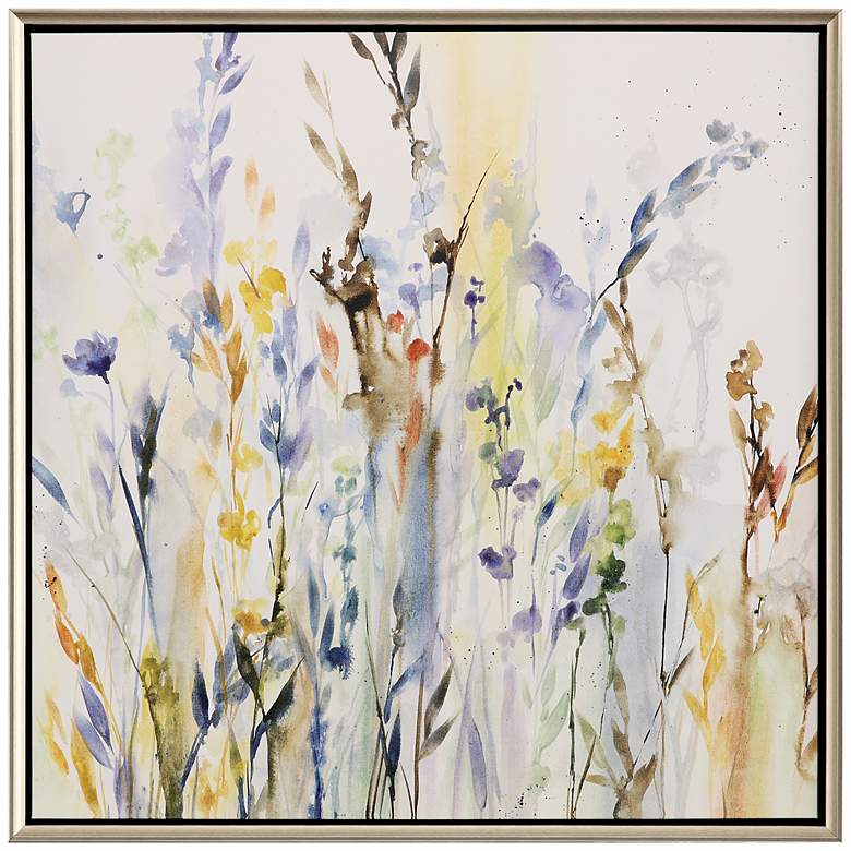 Image 3 Window Art II 38" Square Framed Giclee Canvas Wall Art