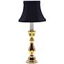 Window Light 13 1/2" High Black Shade Solid Brass Accent Lamp