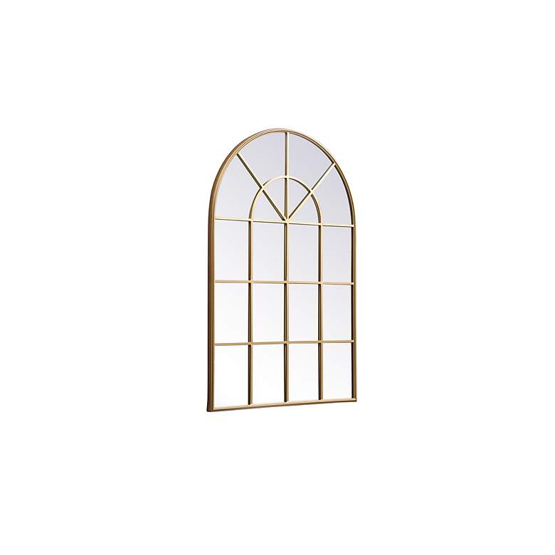 Image 5 Windowpane Brass 36 1/4" x 53 1/4" Window Wall Mirror more views