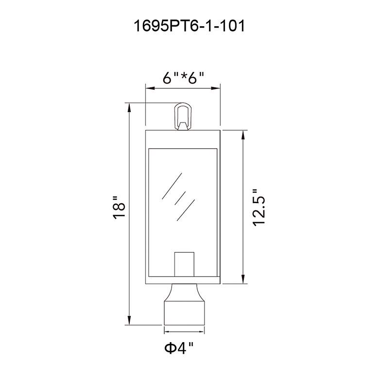 Image 6 Windsor 1 Light Black Outdoor Lantern Head more views