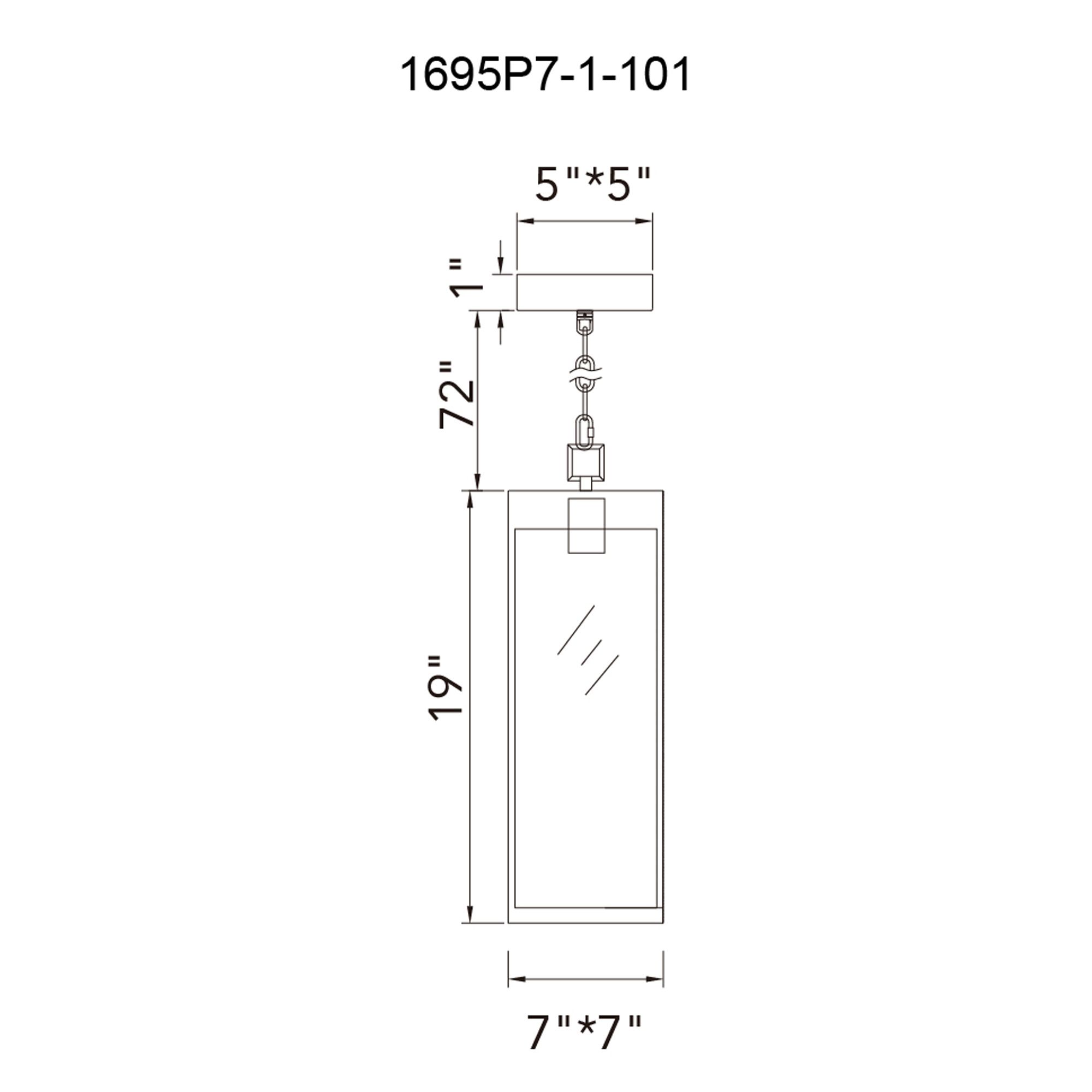 Image 6 Windsor 1 Light Black Outdoor Pendant more views