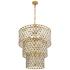 Windsor 13-Lt 3-Tier Crystal Chandelier - French Gold & Matte Black