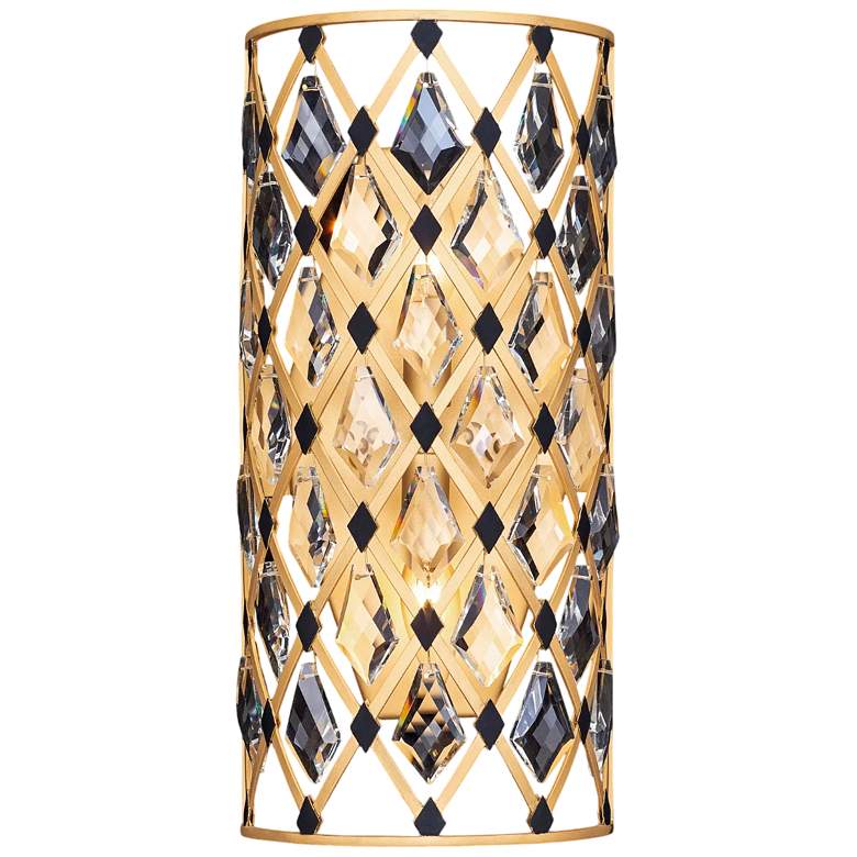 Image 2 Windsor 17" High French Gold and Matte Black Wall Sconce more views