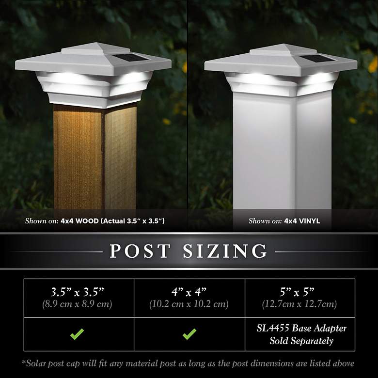 Image 3 Windsor 2 3/4" High White Outdoor Solar LED Post Cap more views