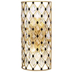 Windsor 21"H French Gold and Matte Black 2-Light Wall Sconce