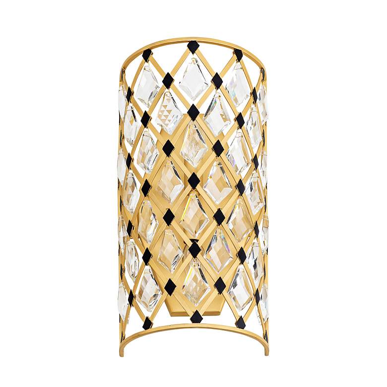Image 4 Windsor 21"H French Gold and Matte Black 2-Light Wall Sconce more views