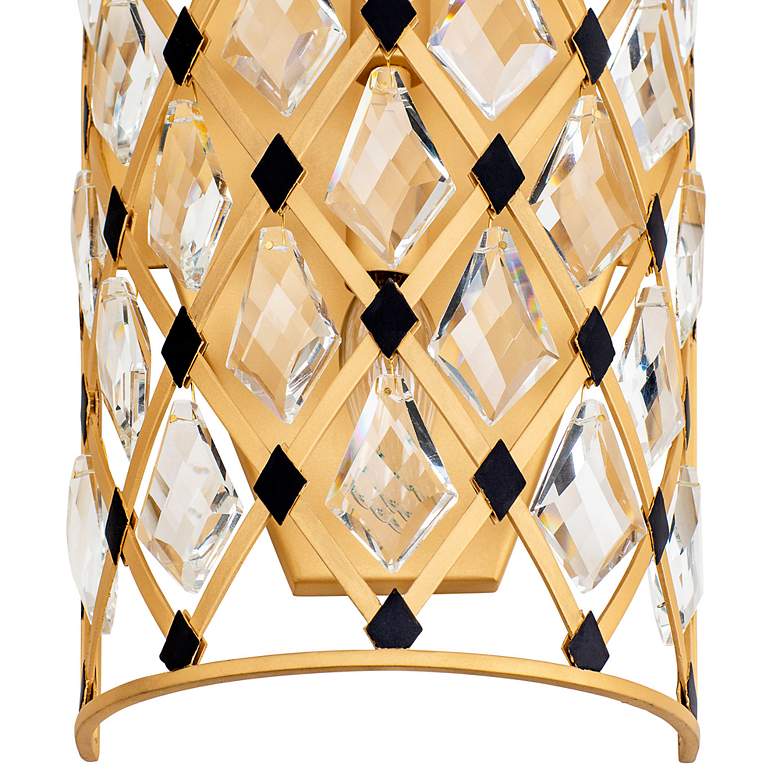 Image 5 Windsor 21"H French Gold and Matte Black 2-Light Wall Sconce more views