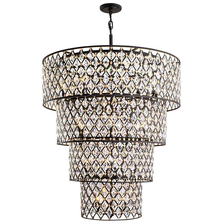 Image 1 Windsor 21-Lt 4-Tier Crystal Chandelier