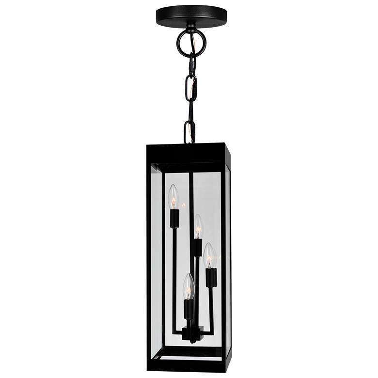 Image 1 Windsor 22 1/2" High Black 4-Light Outdoor Hanging Light
