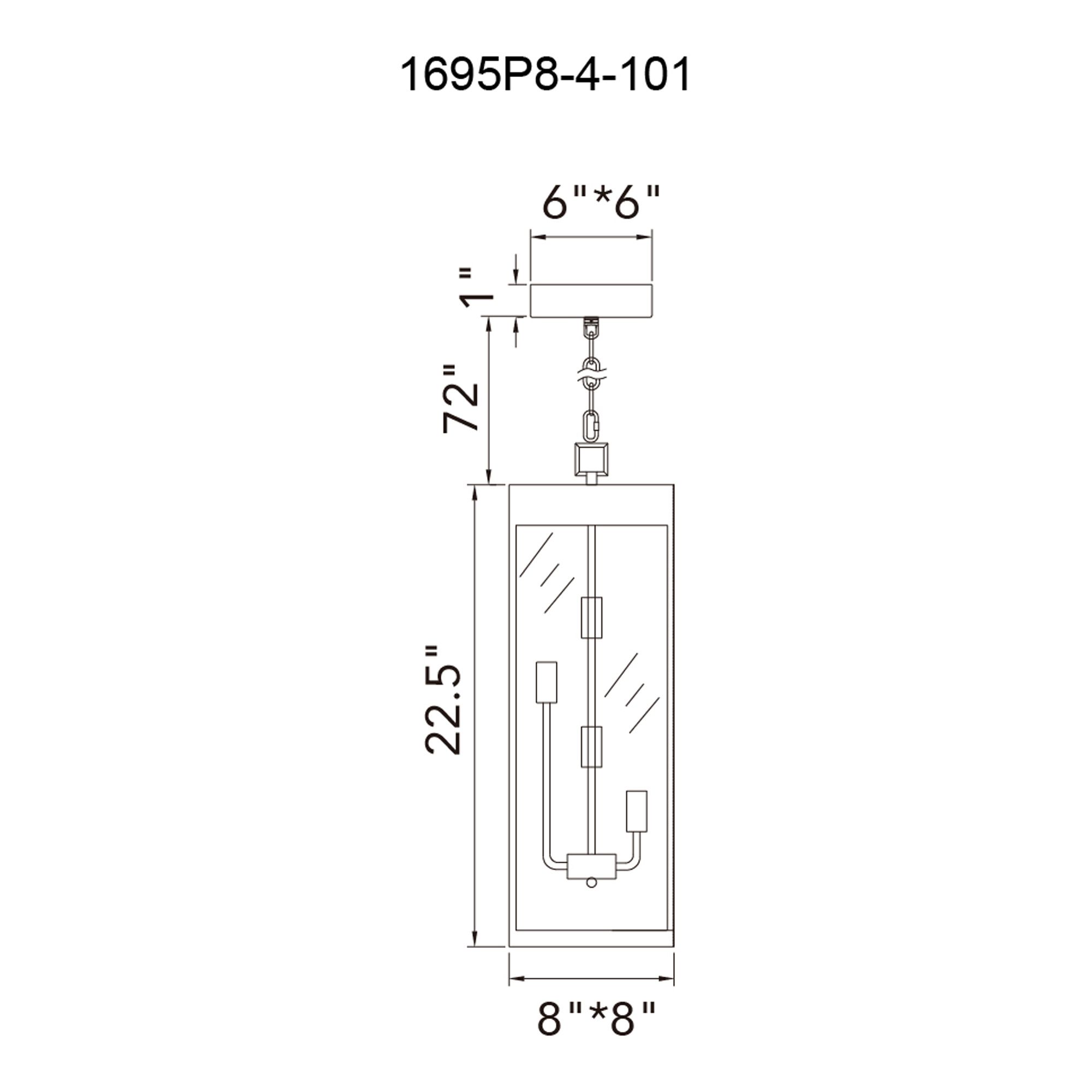 Windsor 22 1/2" High Black 4-Light Outdoor Hanging Light