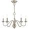 Windsor 24" Wide Brushed Nickel 5-Light Chandelier