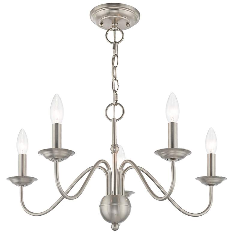 Image 5 Windsor 24" Wide Brushed Nickel 5-Light Chandelier more views