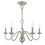 5_Windsor 24" Wide Brushed Nickel 5-Light Chandelier more views