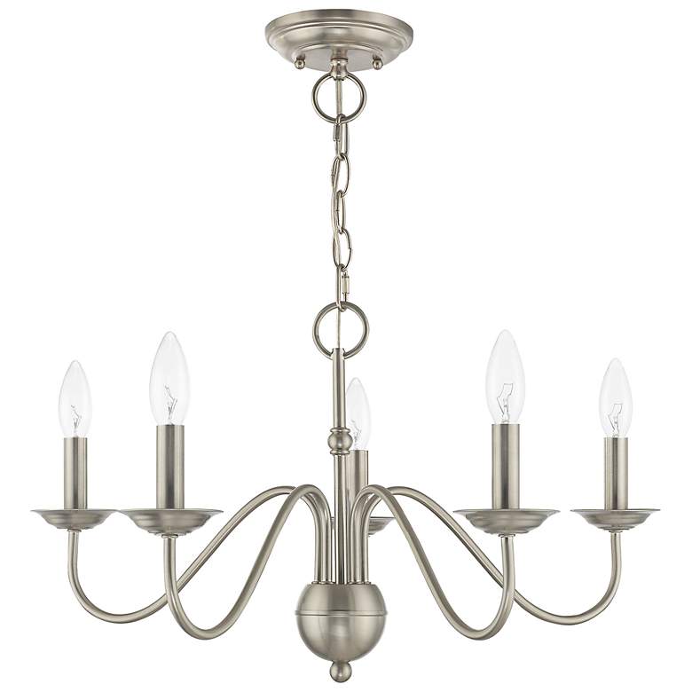 Image 6 Windsor 24" Wide Brushed Nickel 5-Light Chandelier more views
