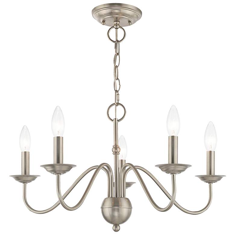 Image 7 Windsor 24" Wide Brushed Nickel 5-Light Chandelier more views