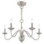 7_Windsor 24" Wide Brushed Nickel 5-Light Chandelier more views