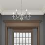 Windsor 24" Wide Brushed Nickel 5-Light Chandelier in scene