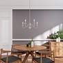 Windsor 24" Wide Brushed Nickel 5-Light Chandelier in scene