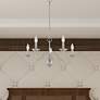 Windsor 24" Wide Brushed Nickel 5-Light Chandelier in scene