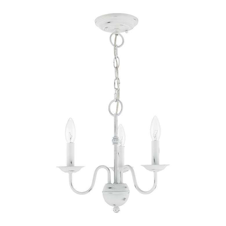 Image 4 Windsor 3 Light Antique White Mini Chandelier more views
