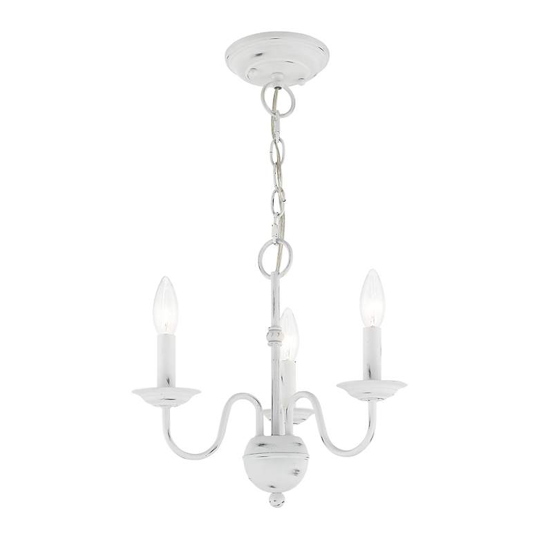 Image 5 Windsor 3 Light Antique White Mini Chandelier more views