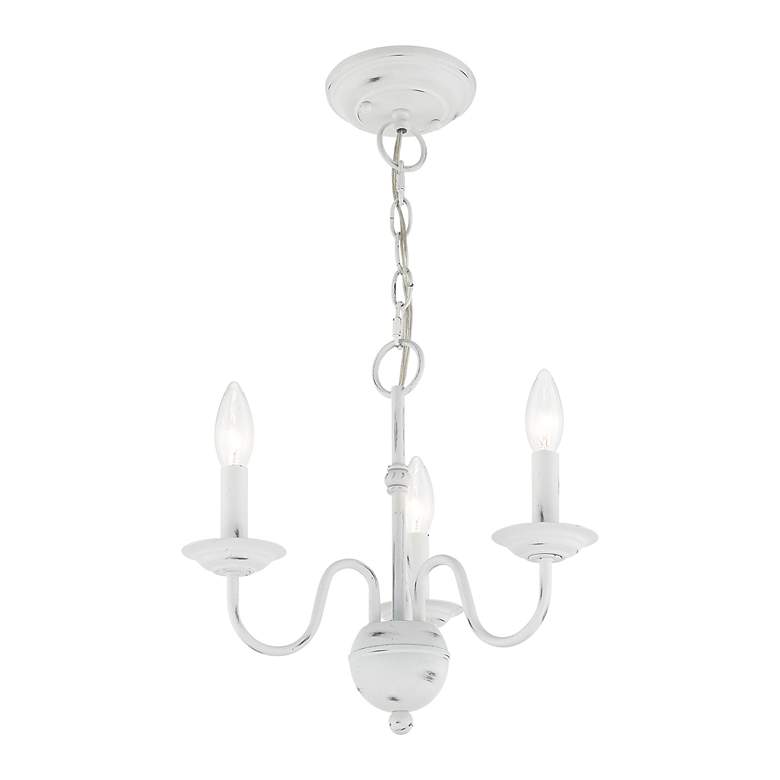 Image 6 Windsor 3 Light Antique White Mini Chandelier more views