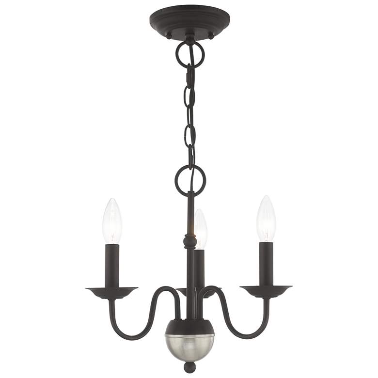 Image 1 Windsor 3 Light Black Mini Chandelier