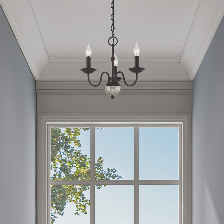 Image 1 Windsor 3 Light Black Mini Chandelier