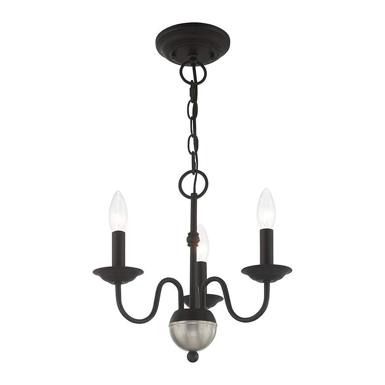 Image 6 Windsor 3 Light Black Mini Chandelier more views