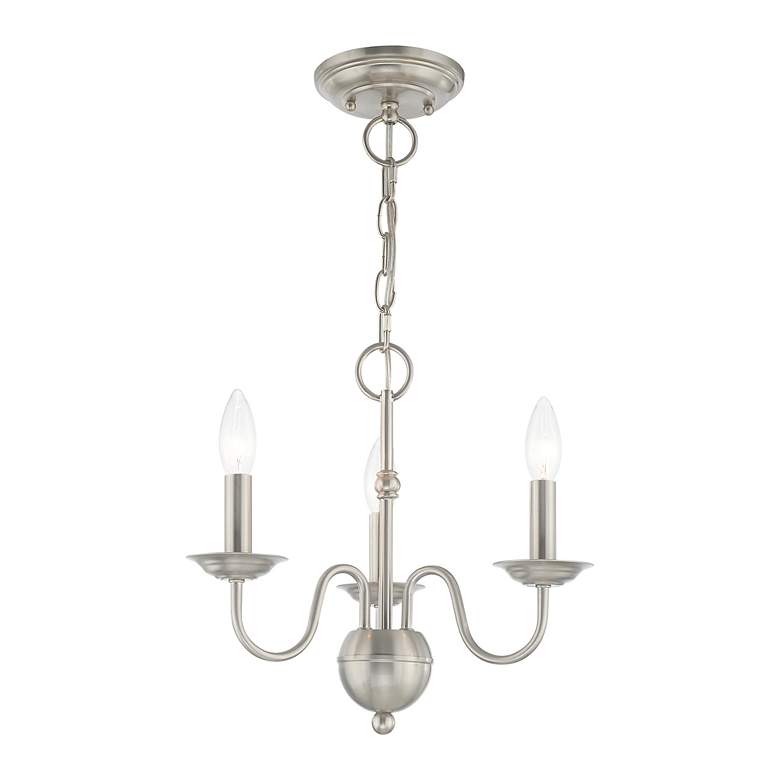 Image 4 Windsor 3 Light Brushed Nickel Mini Chandelier more views