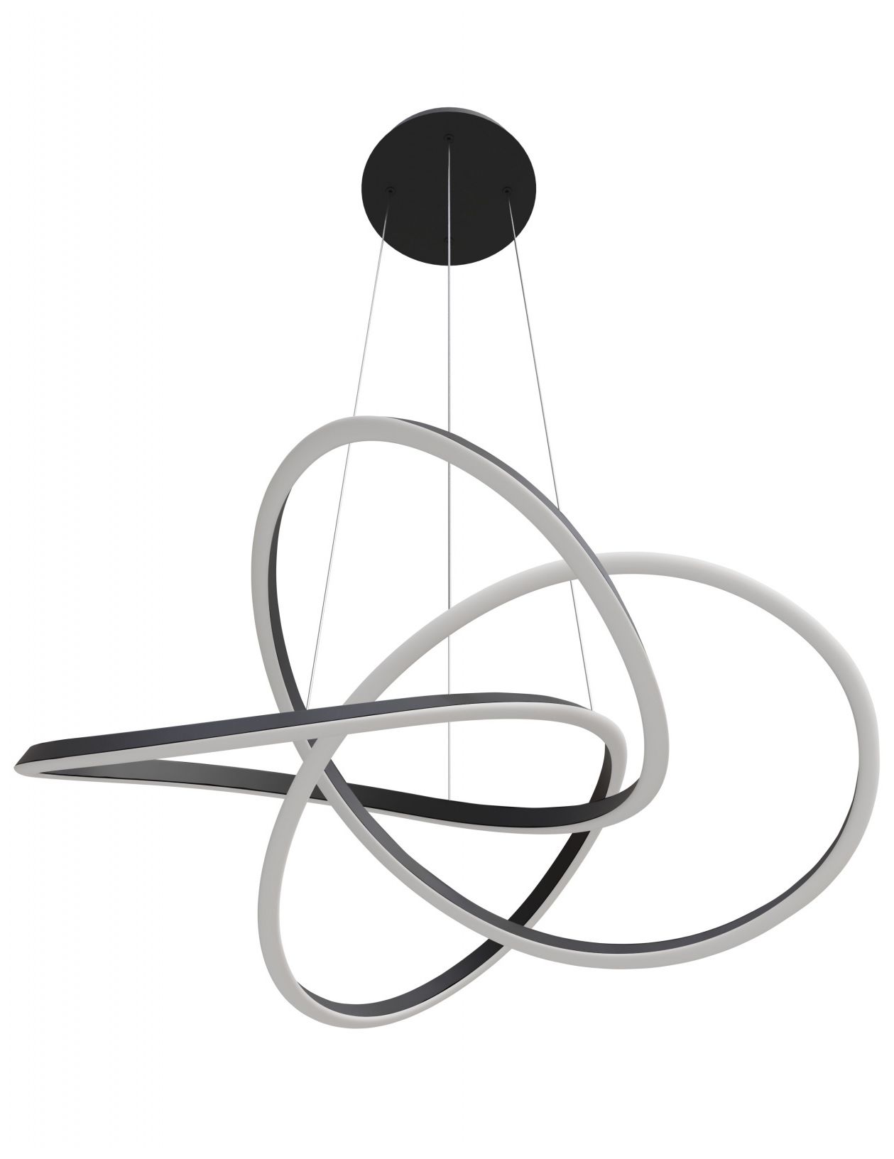 Image 2 Windsor 36"W Spiral Ring 5-CCT LED Pendant in Black more views