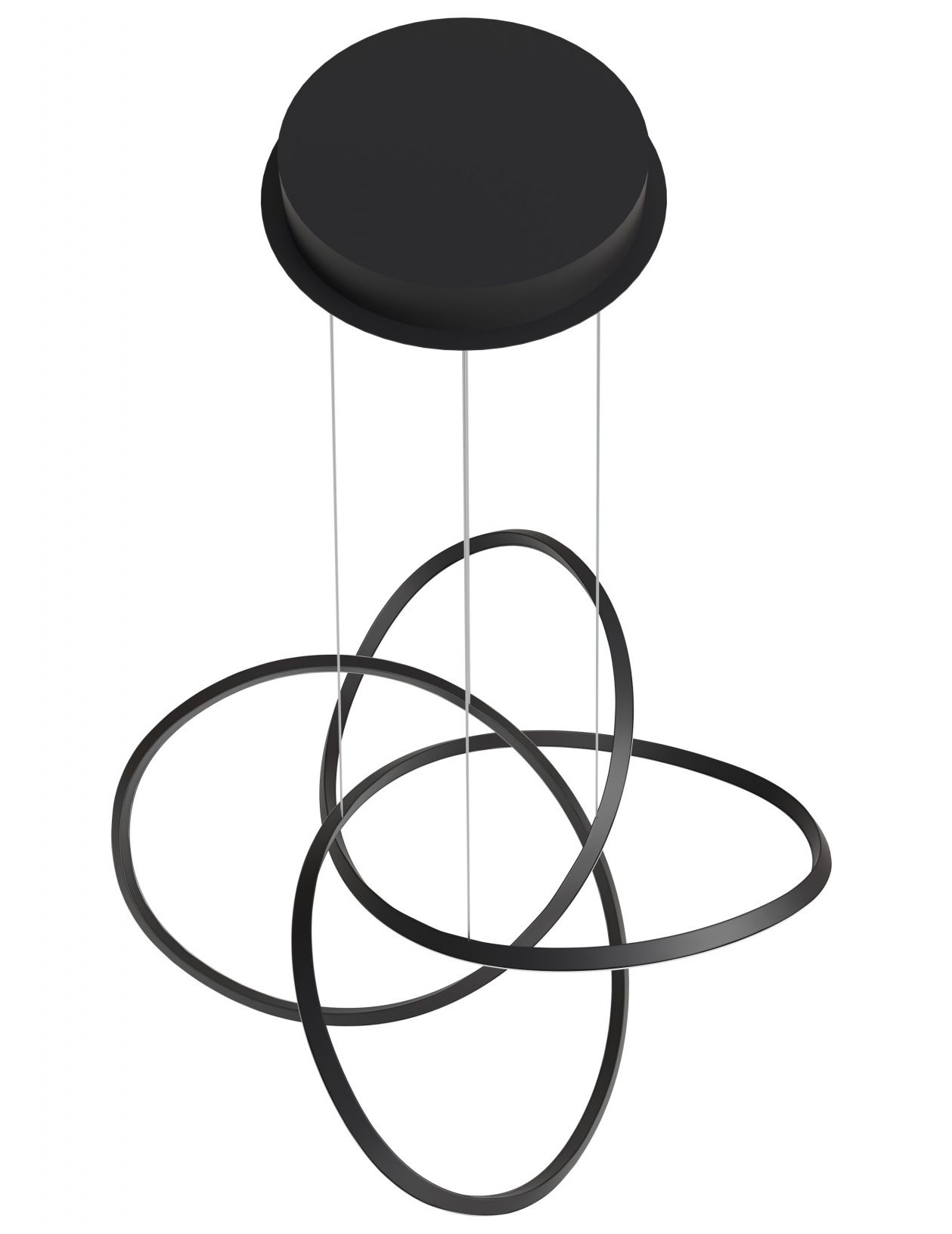 Image 3 Windsor 36"W Spiral Ring 5-CCT LED Pendant in Black more views