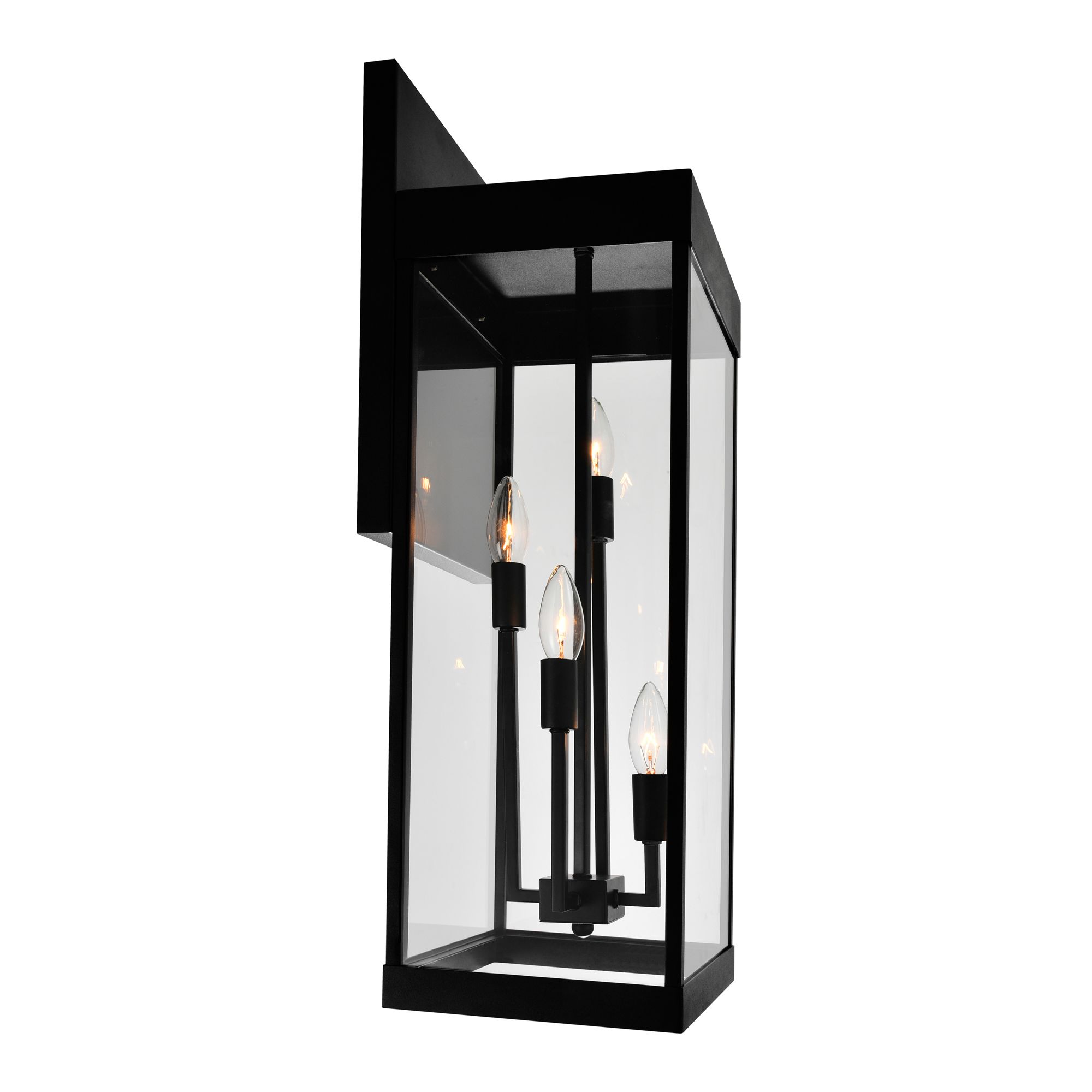 Image 2 Windsor 4 Light Black Outdoor Wall Light more views