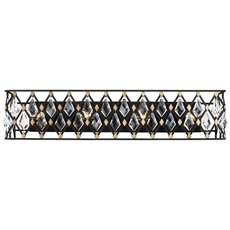 Image 1 Windsor 4-Lt Carbon/Gold Bath Light