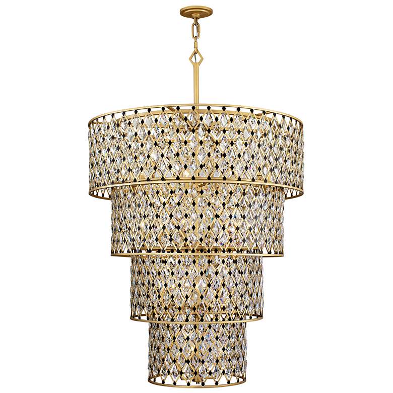 Image 2 Windsor 40" Wide French Gold Matte Black 4-Tier Chandelier more views