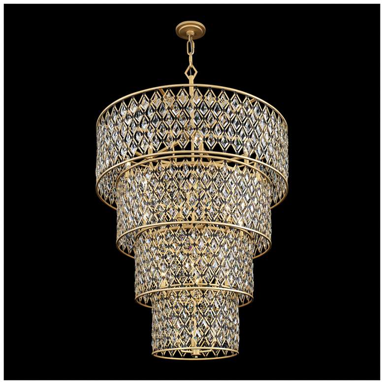 Image 4 Windsor 40" Wide French Gold Matte Black 4-Tier Chandelier more views