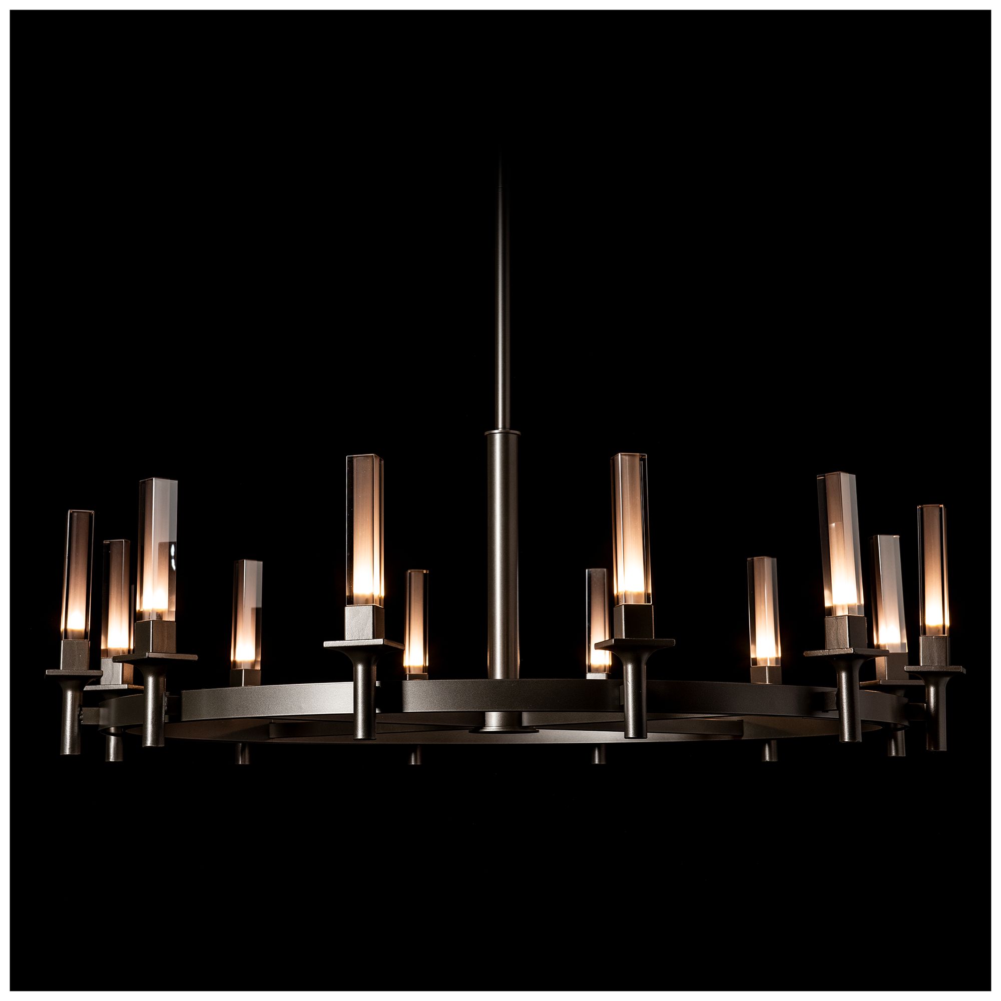 Image 6 Windsor 43"W 12-Light Dark Smoke Chandelier - Frosted Glass more views